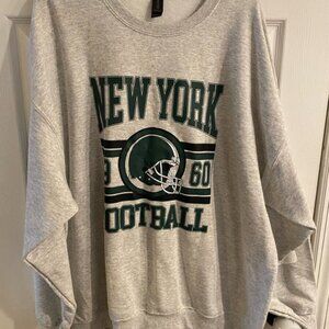 Gildan Gray NY Football sweatshirt